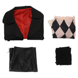 Movie Joker: Folie à Deux (2024) Harley Quinn Women Black Dress Outfit Cosplay Costume