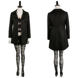 Movie Joker: Folie à Deux (2024) Harley Quinn Women Black Dress Outfit Cosplay Costume