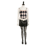 Movie Joker: Folie à Deux (2024) Harley Quinn Women Black Dress Outfit Cosplay Costume