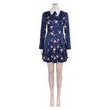 Movie Joker: Folie à Deux (2024) Harley Quinn Women Floral Dress Cosplay Costume Outfits Halloween Carnival Suit