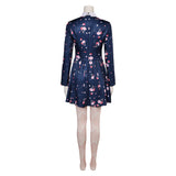 Movie Joker: Folie à Deux (2024) Harley Quinn Women Floral Dress Cosplay Costume Outfits Halloween Carnival Suit