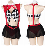 Movie Joker: Folie à Deux (2024) Harley Quinn Women Red Sexy Suit Cosplay Costume Original Design