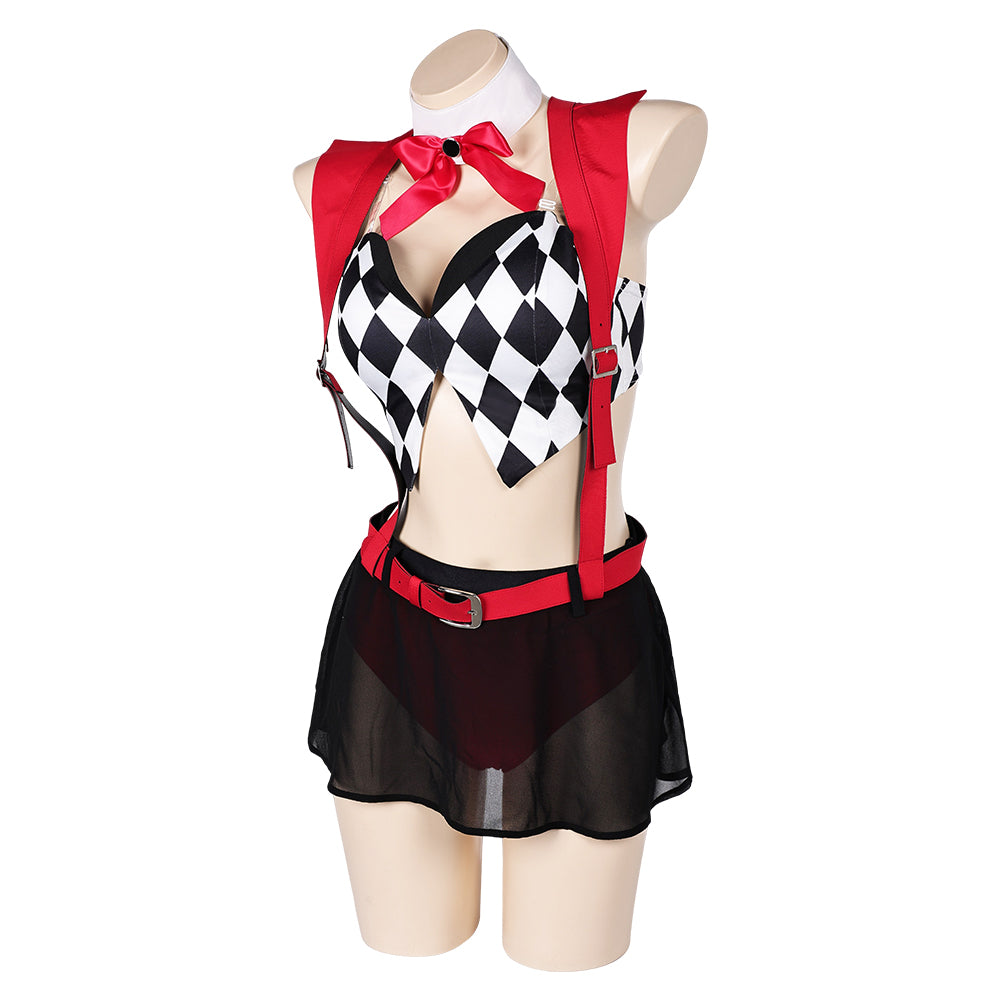 Movie Joker: Folie à Deux (2024) Harley Quinn Women Red Sexy Suit Cosp –  TrendsinCosplay