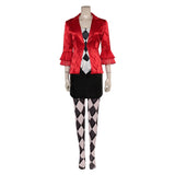 Movie Joker: Folie à Deux (2024) Harley Quinn Women Red Suit Cosplay Costume Outfits Halloween Carnival Suit