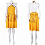 Movie Joker: Folie à Deux (2024) Harley Quinn Women Yellow Dress Cosplay Costume