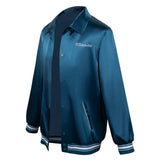 Movie MaXXXine 2024 Maxine Women Blue Coat Cosplay Costume Outfits Halloween Carnival Suit