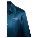 Movie MaXXXine 2024 Maxine Women Blue Coat Cosplay Costume Outfits Halloween Carnival Suit