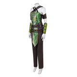 Movie Mortal Kombat 2 Jade Women Green Outfit Cosplay Costume Outfit Halloween Carnival Suit