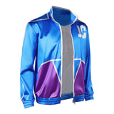 Movie Mortal Kombat 2 Johnny Cage Blue Coat Cosplay Costume Outfit Halloween Carnival Suit