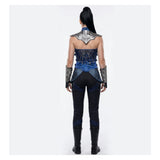 Movie Mortal Kombat 2 Kitana Women Blue Outfit Cosplay Costume Outfit Halloween Carnival Suit