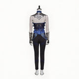 Movie Mortal Kombat 2 Kitana Women Blue Outfit Cosplay Costume Outfit Halloween Carnival Suit