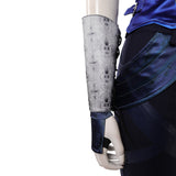 Movie Mortal Kombat 2 Kitana Women Blue Outfit Cosplay Costume Outfit Halloween Carnival Suit
