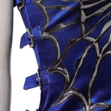 Movie Mortal Kombat 2 Kitana Women Blue Outfit Cosplay Costume Outfit Halloween Carnival Suit