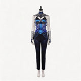 Movie Mortal Kombat 2 Kitana Women Blue Outfit Cosplay Costume Outfit Halloween Carnival Suit