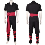 Movie Mortal Kombat 2 Liu Kang Black Martial Arts Uniform Cosplay Costume Outfit Halloween Carnival Suit