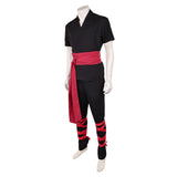 Movie Mortal Kombat 2 Liu Kang Black Martial Arts Uniform Cosplay Costume Outfit Halloween Carnival Suit