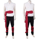 Movie Mortal Kombat 2 Liu Kang White Martial Arts Uniform Cosplay Costume Outfit Halloween Carnival Suit