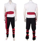 Movie Mortal Kombat 2 Liu Kang White Martial Arts Uniform Cosplay Costume Outfit Halloween Carnival Suit