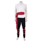 Movie Mortal Kombat 2 Liu Kang White Martial Arts Uniform Cosplay Costume Outfit Halloween Carnival Suit