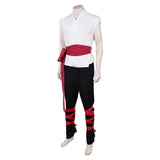 Movie Mortal Kombat 2 Liu Kang White Martial Arts Uniform Cosplay Costume Outfit Halloween Carnival Suit