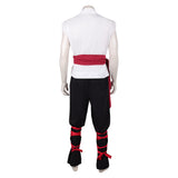 Movie Mortal Kombat 2 Liu Kang White Martial Arts Uniform Cosplay Costume Outfit Halloween Carnival Suit