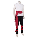 Movie Mortal Kombat 2 Liu Kang White Martial Arts Uniform Cosplay Costume Outfit Halloween Carnival Suit