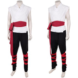 Movie Mortal Kombat 2 Liu Kang White Martial Arts Uniform Cosplay Costume Outfit Halloween Carnival Suit