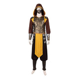 Movie Mortal Kombat 2 Scorpion Yellow Outfit Cosplay Costume Outfit Halloween Carnival Suit