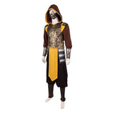 Movie Mortal Kombat 2 Scorpion Yellow Outfit Cosplay Costume Outfit Halloween Carnival Suit