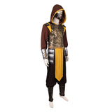 Movie Mortal Kombat 2 Scorpion Yellow Outfit Cosplay Costume Outfit Halloween Carnival Suit