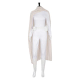Movie Padme Amidala Women White Outfit With Cloak Cosplay Costume Outfits Halloween Carnival Suit