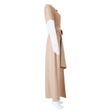 Movie Princess Leia Khaki Dress Cosplay Costume Outfits Halloween Carnival Suit