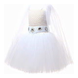 Movie Princess Leia Kids Children White Tutu Dress Cosplay Costume Outfits Halloween Carnival Suit