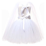 Movie Princess Leia Kids Children White Tutu Dress Cosplay Costume Outfits Halloween Carnival Suit