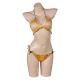 Movie Princess Leia Women Bikini Set Sexy Swimsuit Cosplay Costume Outfits Halloween Carnival Suit