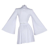 Movie Princess Leia Women White Dress Cosplay Costume Outfits Halloween Carnival Suit Original Design