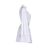 Movie Princess Leia Women White Dress Cosplay Costume Outfits Halloween Carnival Suit Original Design