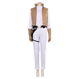 Movie Princess Leia Women White Jumpsuit Party Carnival Halloween Cosplay Costume
