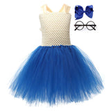 Movie Sadness Kids Children Blue Tutu Dress Cosplay Costume Outfits Halloween Carnival Suit