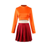 Movie Scooby-Doo Velma Women Top Skirt Set Cosplay Costume Outfits Halloween Carnival Suit