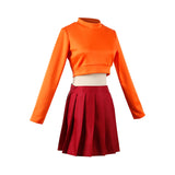 Movie Scooby-Doo Velma Women Top Skirt Set Cosplay Costume Outfits Halloween Carnival Suit