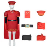 Movie Shrek Lord Farquaad Kids Children Red Outfit Cosplay Costume Outfits Halloween Carnival Suit