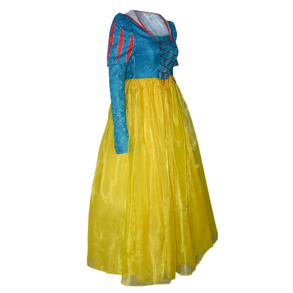 snow white dress movie Movie Snow White and the Seven Dwarfs Snow White Women Yellow Blue Dre – TrendsinCosplay