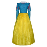 Movie Snow White and the Seven Dwarfs Snow White Women Yellow Blue Dress Cosplay Costume