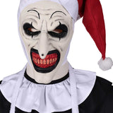 Movie Terrifier 3 (2024) Art the Clown Black And White Jumpsuit With Mask Full Set Cosplay Costume