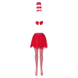 Movie The Cat in the Hat Cat Kids Children Red Set Cosplay Costume Outfits Halloween Carnival Suit