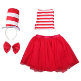 Movie The Cat in the Hat Cat Kids Children Red Set Cosplay Costume Outfits Halloween Carnival Suit