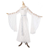 Movie The Lord of the Rings Galadriel Women White Dress Cosplay Costume Outfits Halloween Carnival Suit