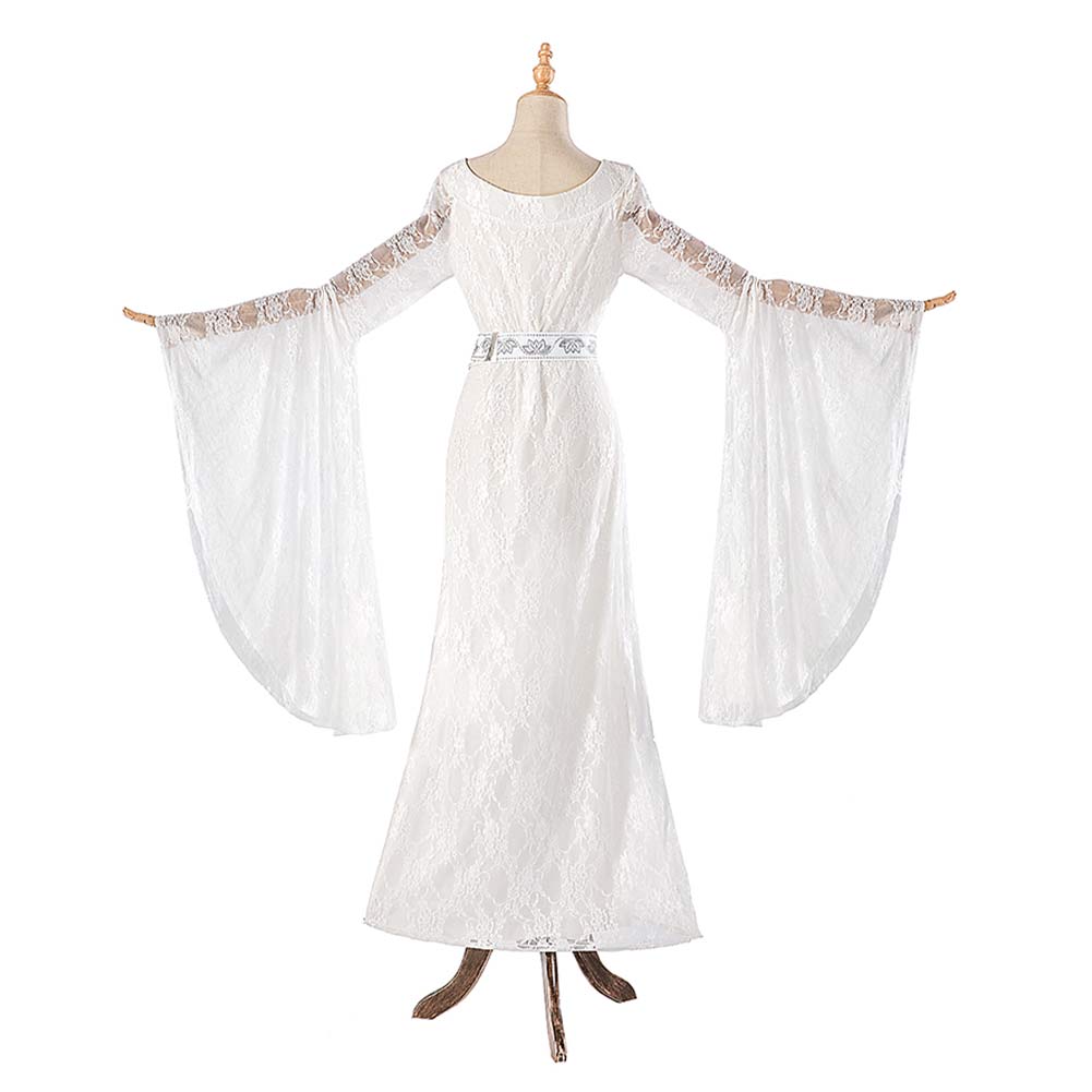 Movie The Lord of the Rings Galadriel Women White Dress Cosplay Costum – TrendsinCosplay Movie The Lord of the Rings Galadriel Women White Dress Cosplay Costum – TrendsinCosplay