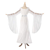 Movie The Lord of the Rings Galadriel Women White Dress Cosplay Costume Outfits Halloween Carnival Suit